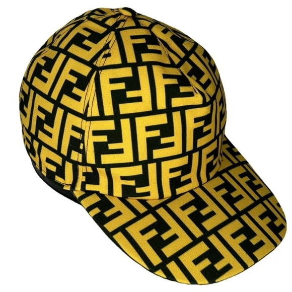 FENDI FF Print Canvas Baseball Cap